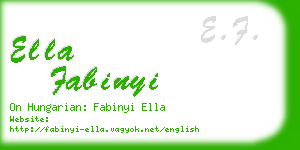 ella fabinyi business card